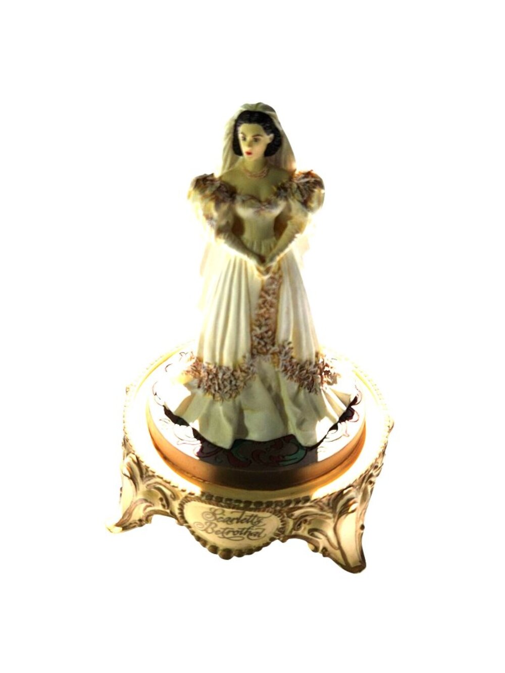 Scarletts Betrothal Figurine Gone With The Wind 1993 Limited Edition Glass Dome